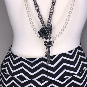 Flowy long Chevron Lengthy Skirt